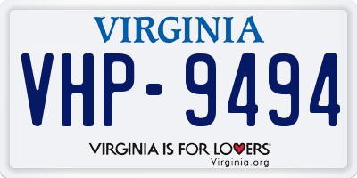VA license plate VHP9494