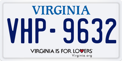 VA license plate VHP9632