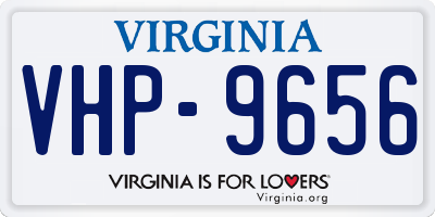 VA license plate VHP9656