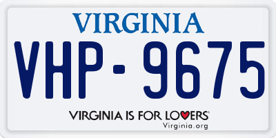 VA license plate VHP9675