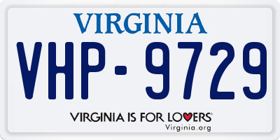 VA license plate VHP9729