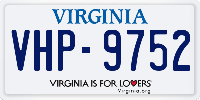 VA license plate VHP9752