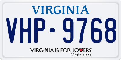 VA license plate VHP9768