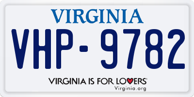 VA license plate VHP9782