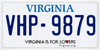 VA license plate VHP9879