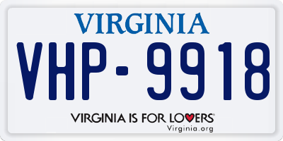 VA license plate VHP9918