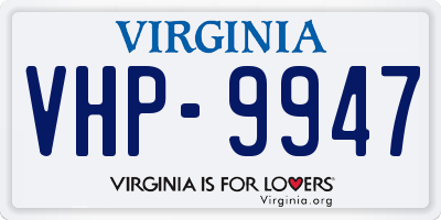 VA license plate VHP9947