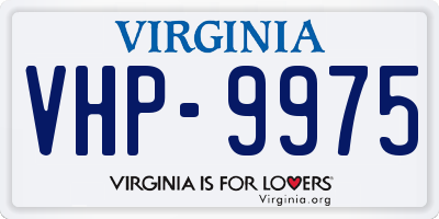 VA license plate VHP9975