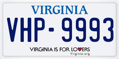 VA license plate VHP9993