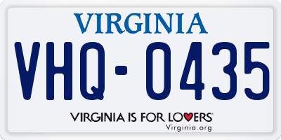 VA license plate VHQ0435