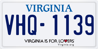 VA license plate VHQ1139