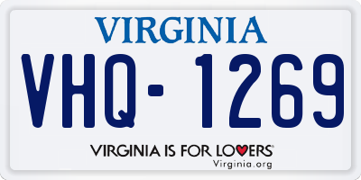 VA license plate VHQ1269