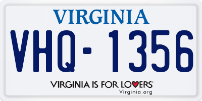 VA license plate VHQ1356