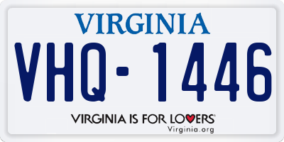 VA license plate VHQ1446