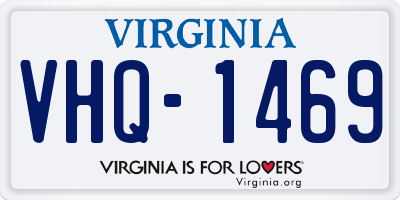 VA license plate VHQ1469