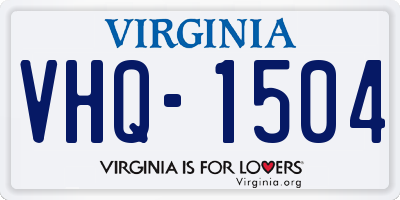 VA license plate VHQ1504