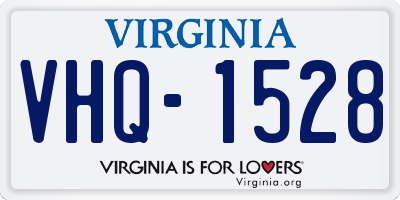 VA license plate VHQ1528