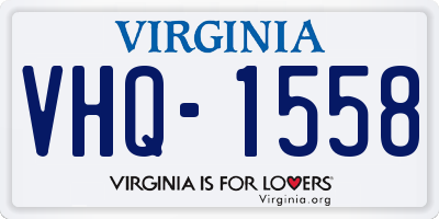 VA license plate VHQ1558