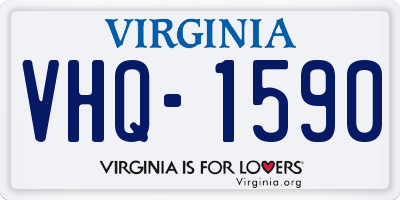 VA license plate VHQ1590
