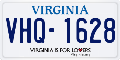 VA license plate VHQ1628
