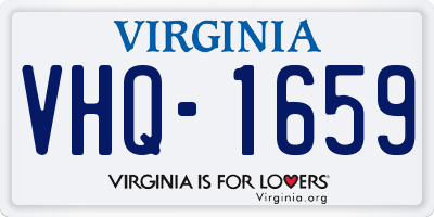 VA license plate VHQ1659