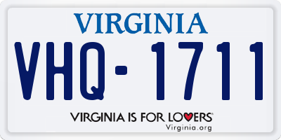VA license plate VHQ1711