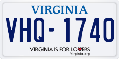 VA license plate VHQ1740