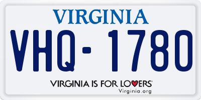 VA license plate VHQ1780