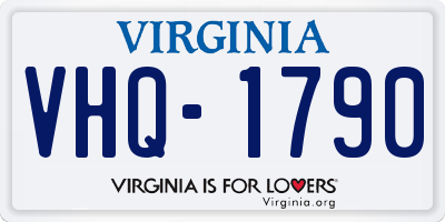 VA license plate VHQ1790