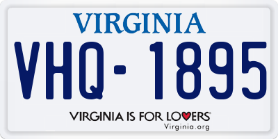 VA license plate VHQ1895