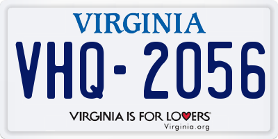 VA license plate VHQ2056