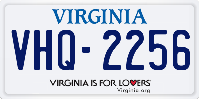 VA license plate VHQ2256