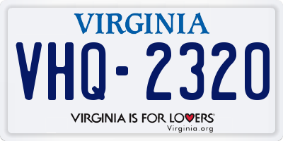 VA license plate VHQ2320