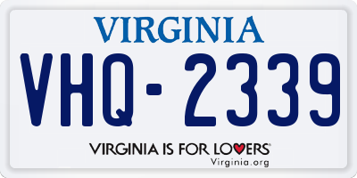 VA license plate VHQ2339