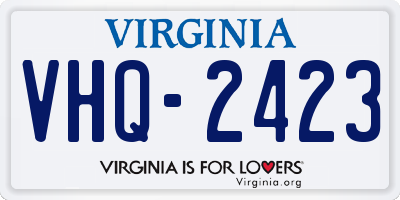 VA license plate VHQ2423