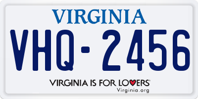 VA license plate VHQ2456