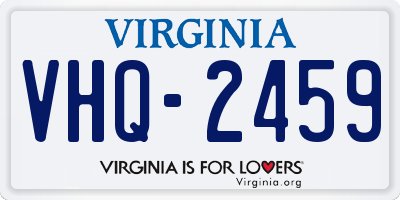 VA license plate VHQ2459