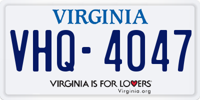 VA license plate VHQ4047