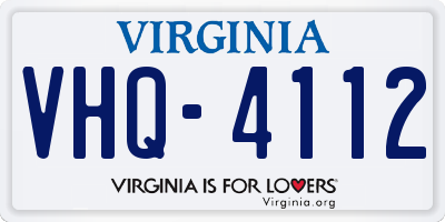 VA license plate VHQ4112