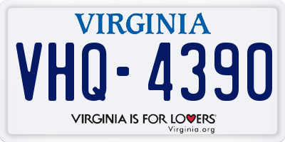 VA license plate VHQ4390