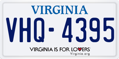 VA license plate VHQ4395