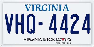 VA license plate VHQ4424