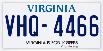 VA license plate VHQ4466
