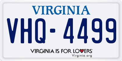 VA license plate VHQ4499