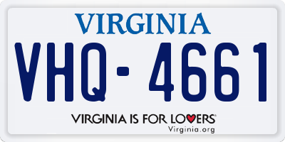 VA license plate VHQ4661
