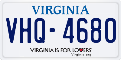 VA license plate VHQ4680