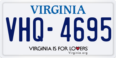 VA license plate VHQ4695