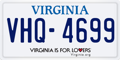 VA license plate VHQ4699