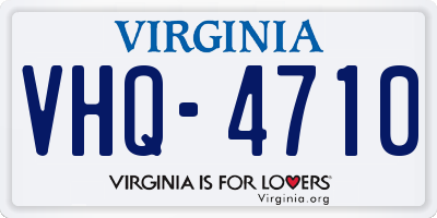 VA license plate VHQ4710