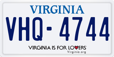 VA license plate VHQ4744